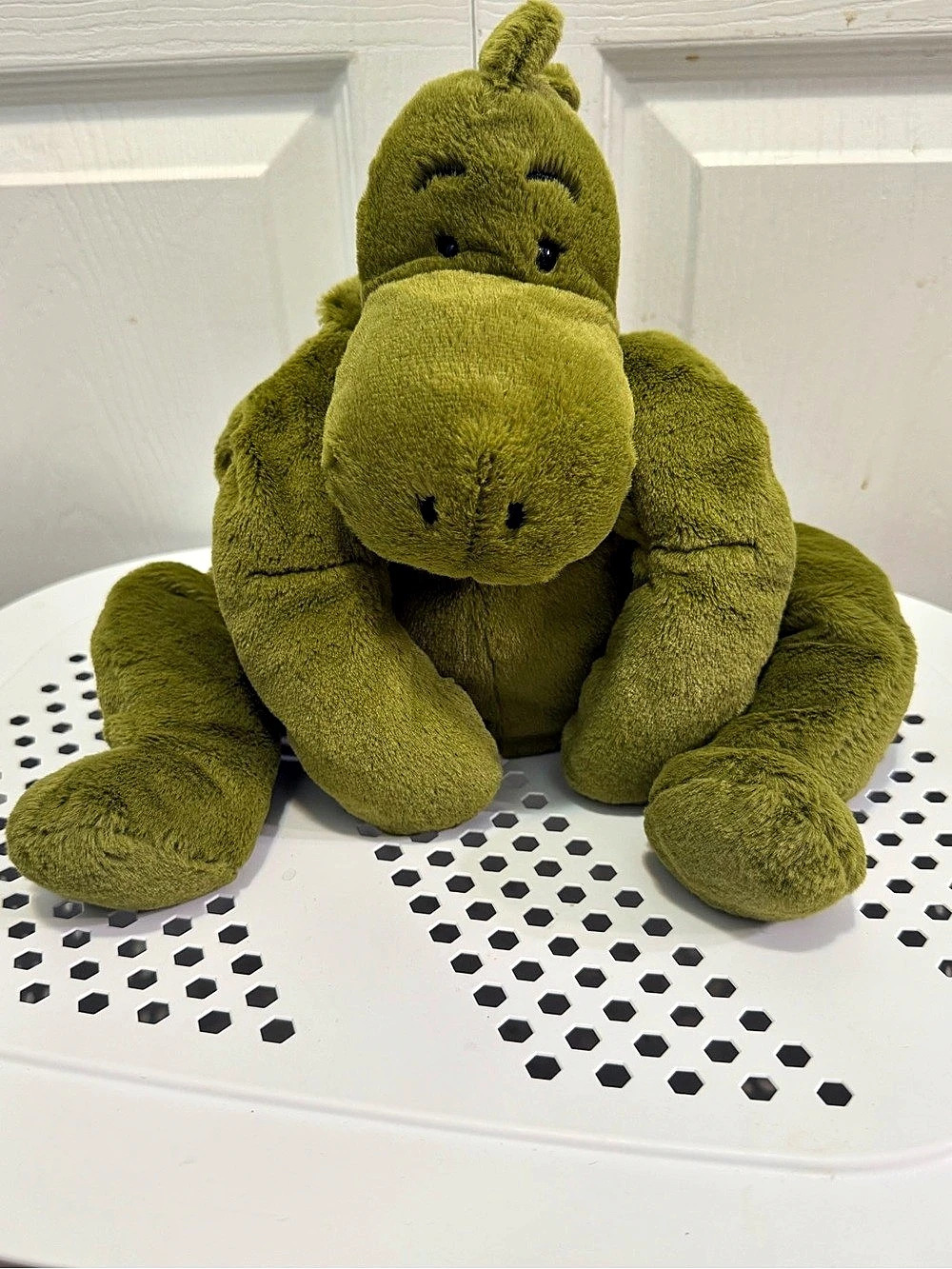 Retired Jellycat Rumpletum Dino Green Dinosaur Plush Collectible RARE